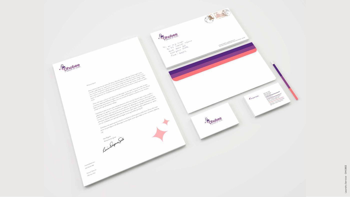 Dhobee logo and business card design