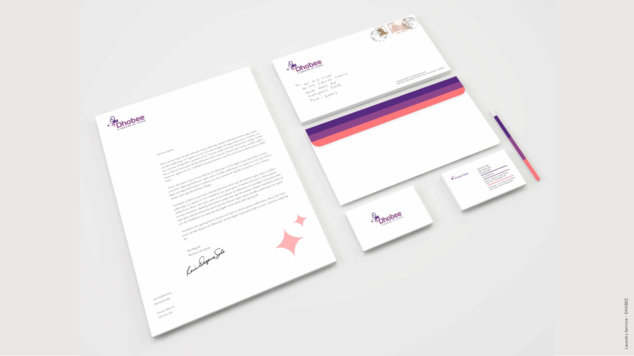 Dhobee logo and business card design