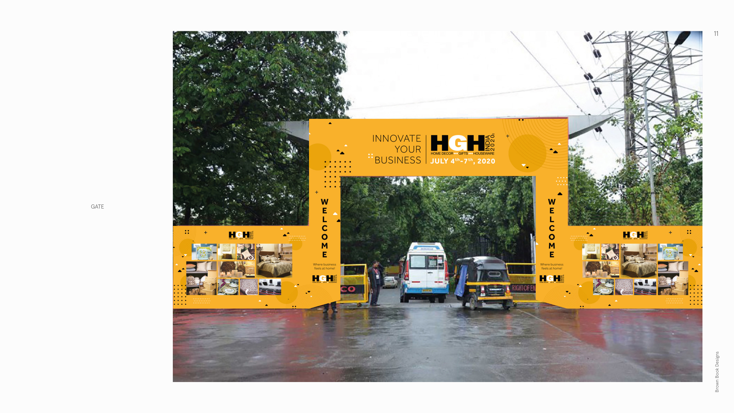 HGH India entrance gate signage design