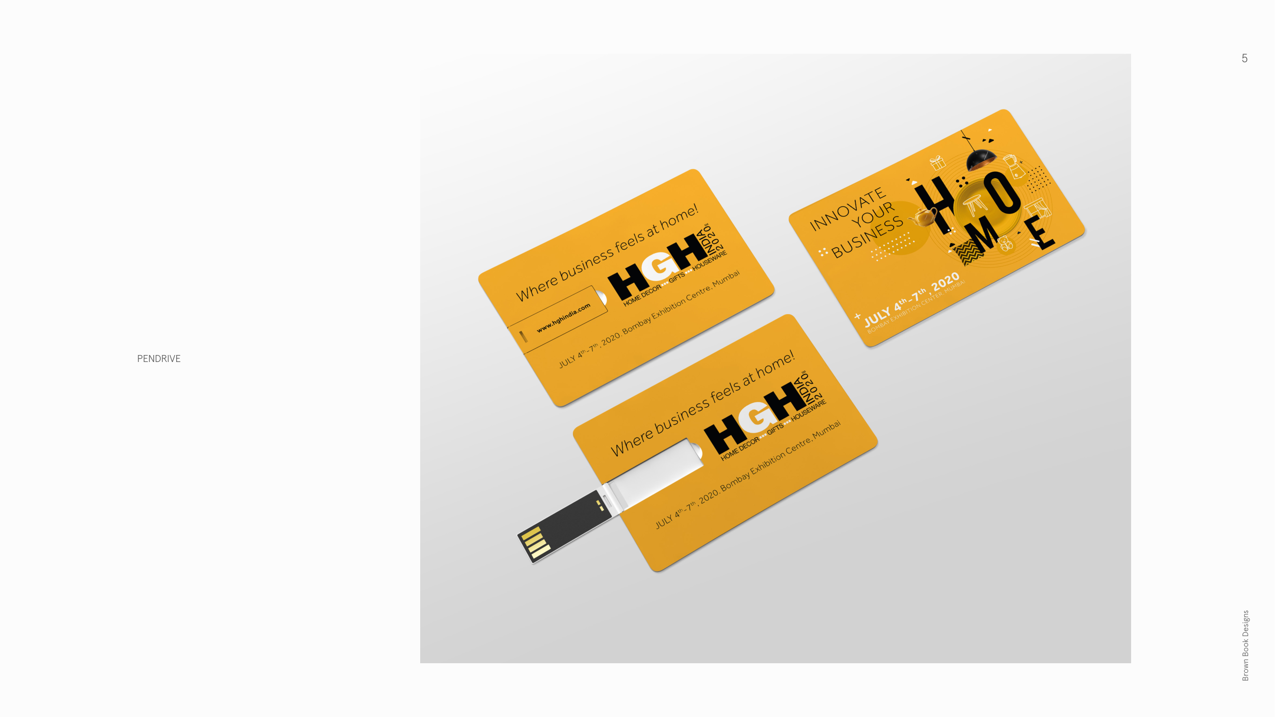 HGH India branded pendrive packaging design