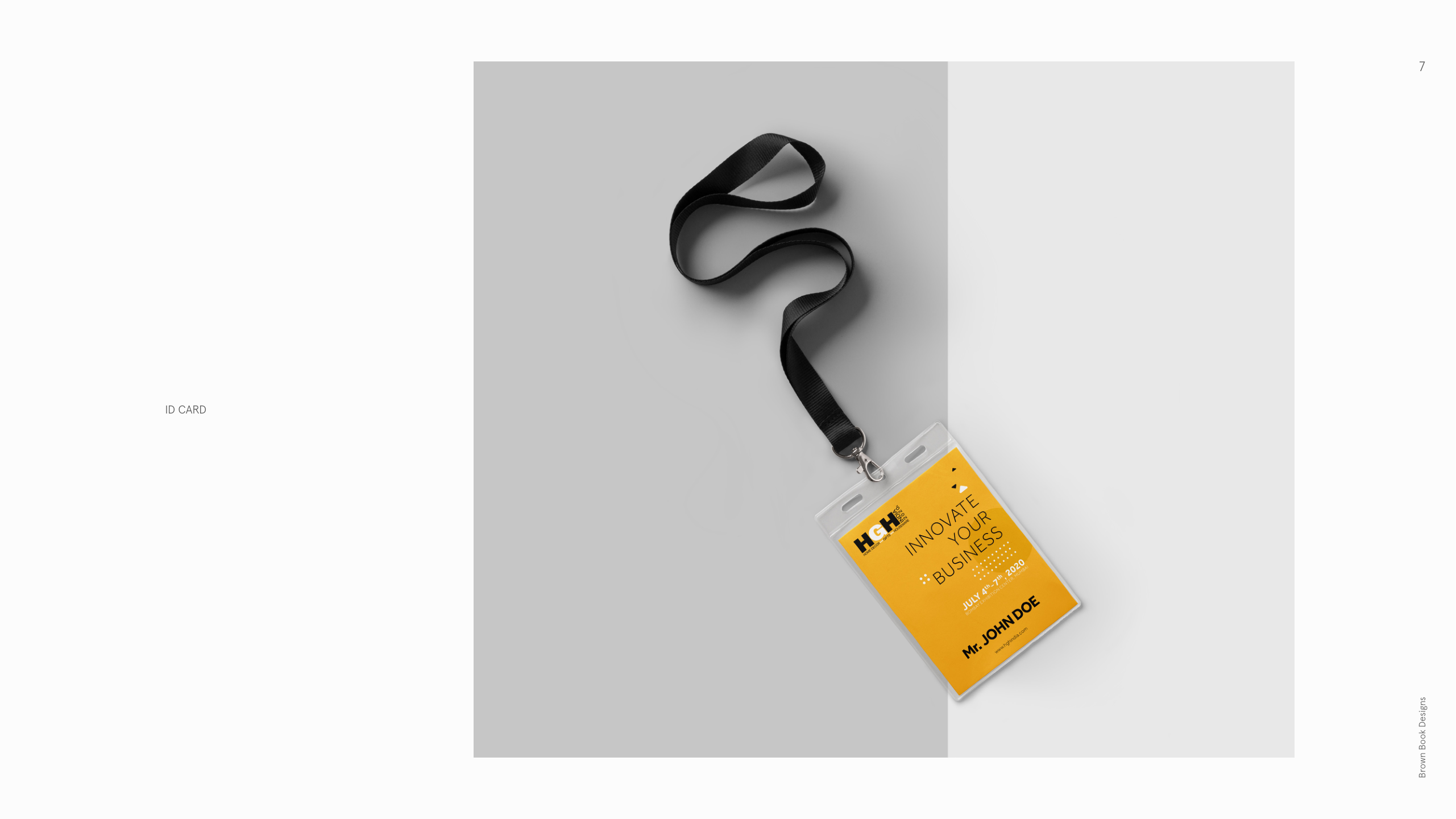HGH India event ID card and lanyard design