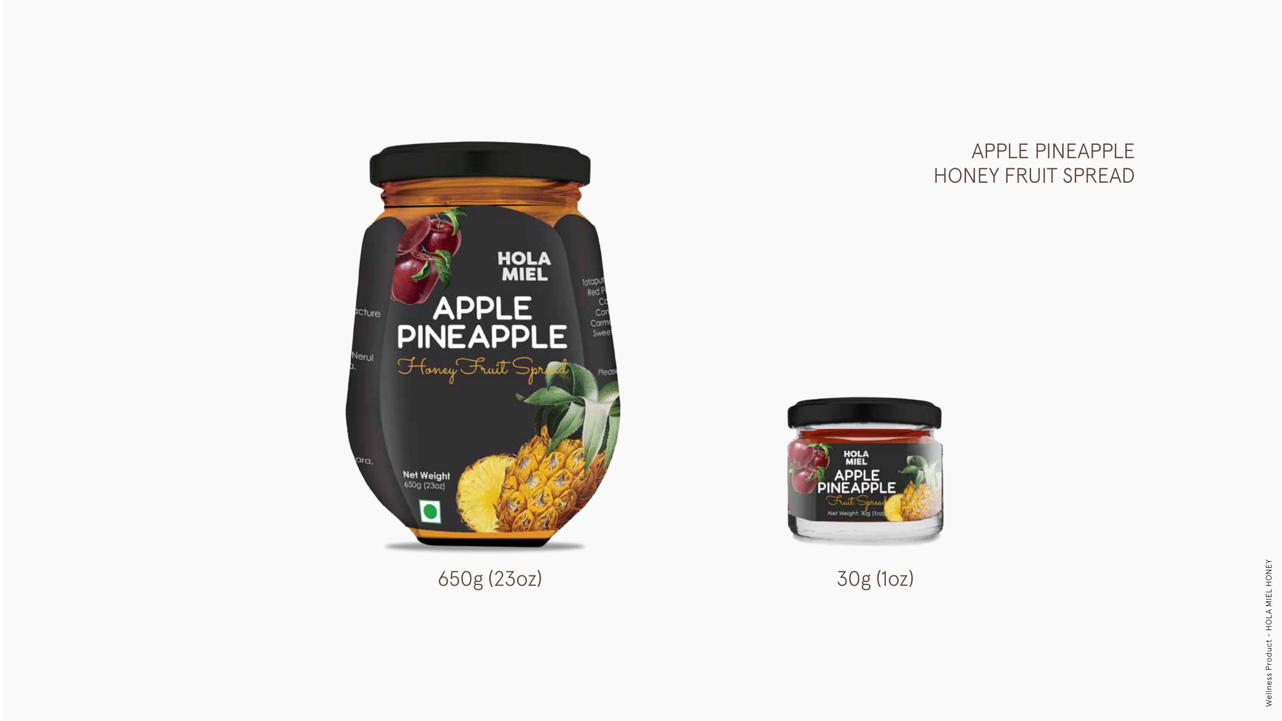 Hola Miel Apricot Honey Fruit Spread jar packaging