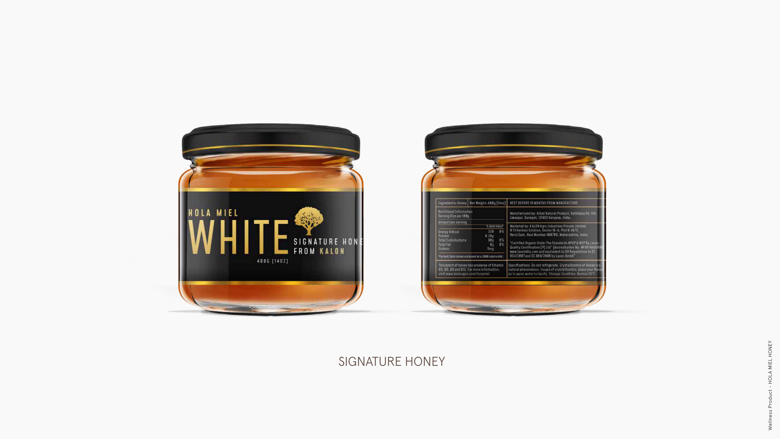 Hola Miel Signature White Honey jar packaging